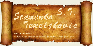 Stamenko Temeljković vizit kartica